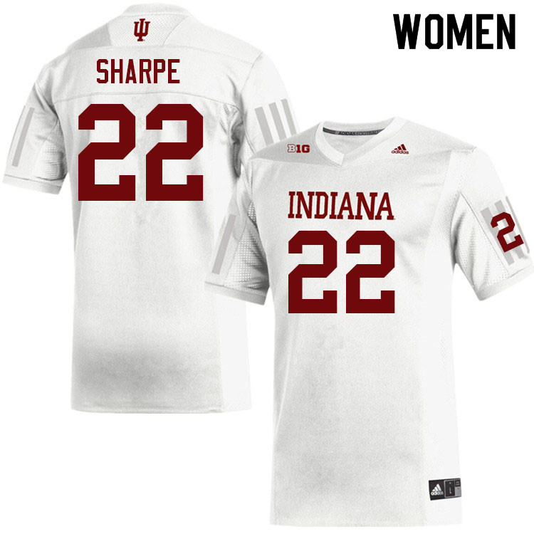 Women #22 Jamari Sharpe Indiana Hoosiers College Football Jerseys Sale-White